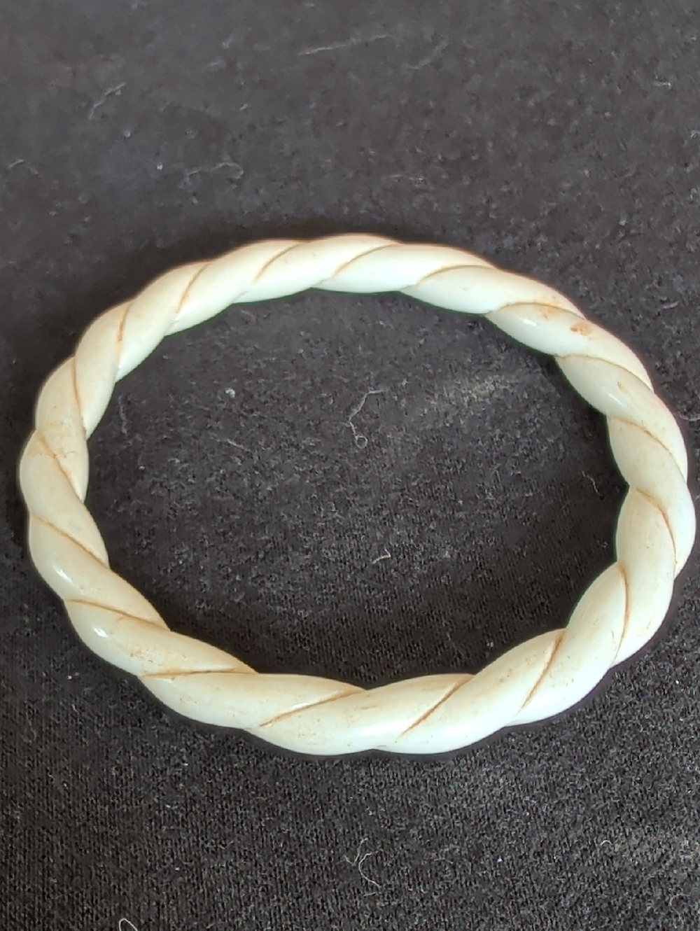 Cream Twisted Bangle Bracelet